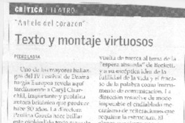 Texto y montaje vistuosos