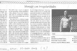 Montaje con irregularidades