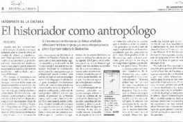 El historiador como antropólogo