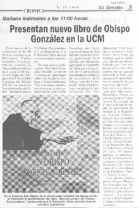 Presentan nuevo libro de Obispo González en la UCM