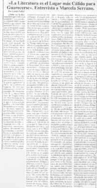 La literatura es el lugar más cálido para guarecerse