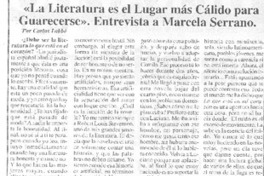 La literatura es el lugar más cálido para guarecerse
