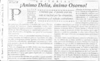 ¡Ánimo Delia, Ánimo Osorno!