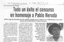 Todo un éxito el concurso en homenaje a Pablo Neruda