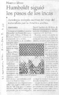 Humboldt siguió los pasos de los incas