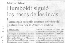 Humboldt siguió los pasos de los incas