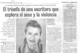 El Triunfo de una escritora que explora el sexo y la violencia