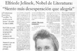 "Siento más desesperación que alegría"