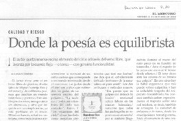 Donde la poesía es equilibrista