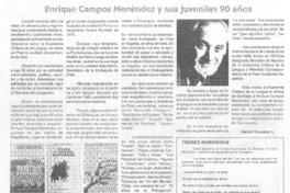 Enrique Campos Menéndez y sus juveniles 90 años
