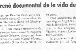 Se estrenó documental de la vida de Benedetti