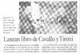 Lanzan libro de Cavallo y Tironi
