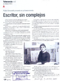 Escritor, sin complejos [entrevista]
