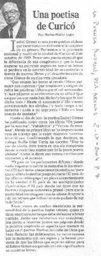 Una poetisa de Curicó