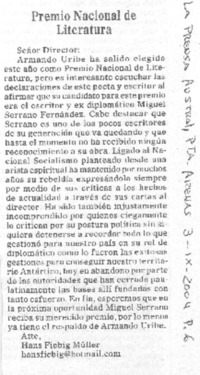 Premio Nacional de Literatura