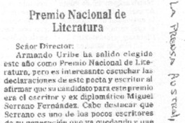 Premio Nacional de Literatura