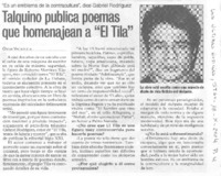 Talquino publica poemas que homenajean a "El Tila"