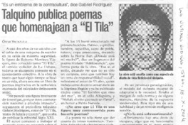 Talquino publica poemas que homenajean a "El Tila"