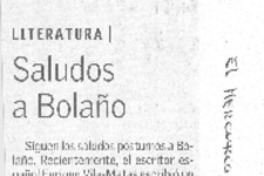 Saludos a Bolaño