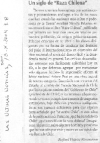 Un siglo de "Raza chilena"
