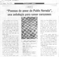 "Poemas de amor de Pablo Neruda", una antología para sanar corazones