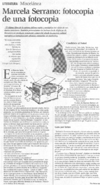 Marcela Serrano: fotocopia de una fotocopia
