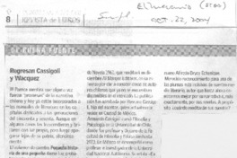 Regresan Cassigoli y Wacquez