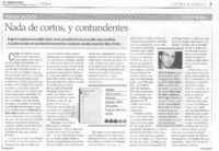 Nada de cortos, y contundentes
