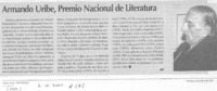Armando Uribe, Premio Nacional de Literatura