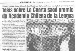 Tesis sobre La Cuarta sacó premio de Academia Chilena de la lengua