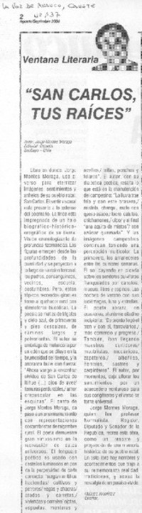 San Carlos, tus raíces