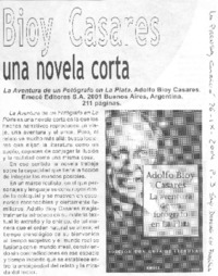 Bioy Casares, una novela corta