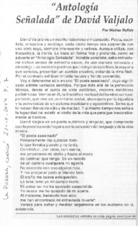 Antología Señalada de David Valjalo