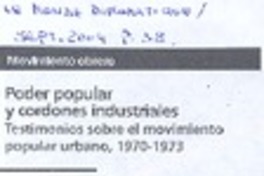 Poder popular y cordones industriales