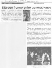 Diálogo franco entre generaciones