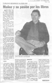 Muñoz y su pasón por los libros