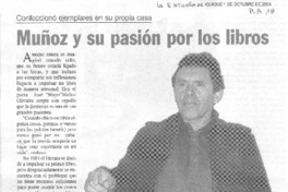 Muñoz y su pasón por los libros