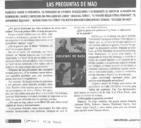 Las preguntas de Mao [entrevista]
