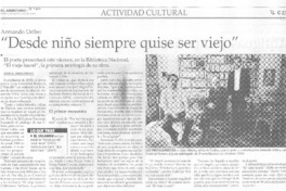 "Desde niño siempre quise ser viejo"