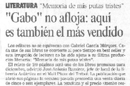 "Gabo" no afloja: aquí es también el más vendido