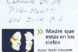 Madre que estas en los cielos