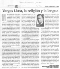 Vargas Llosa, la religión y la lengua