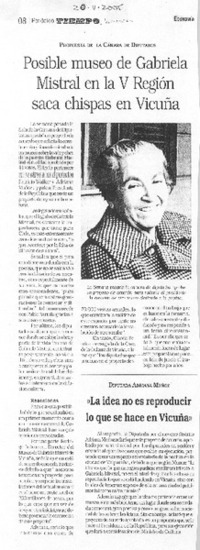 Posible museo de Gabriela Mistral en la V Región saca chispas en Vicuña