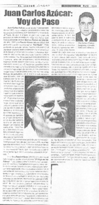 Juan Carlos Azócar: Voy de paso