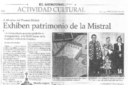 Exhiben patrimonio de la Mistral