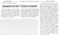 Lanzamiento del libro "El estero va cantando"