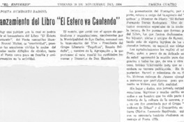 Lanzamiento del libro "El estero va cantando"