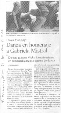 Danza en homenaje a Gabriela Mistral