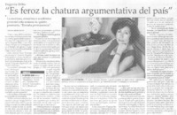"Es feroz la chatura argumentativa del país" [entrevista]