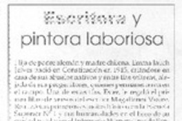 Escritora y pintora laboriosa